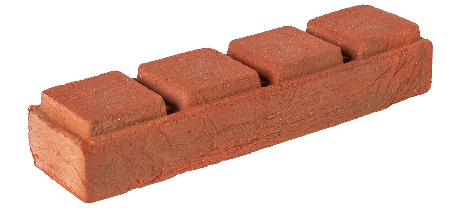 Britannia Handmade Ornate Red Dentil Moulding Slip